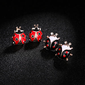 Japanese And Korean Retro Cute Fashion LADYBIRD Stud Earrings